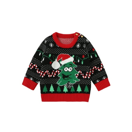 Musuos Baby Sweater Long Sleeve Crew Neck Christmas Pattern Jacquard Sweater
Musuos Baby Sweater Long Sleeve Crew Neck Christmas Pattern Jacquard Sweater