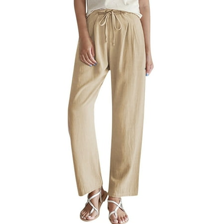 WANYNG Women Casual Solid Loose Elastic Waist Trouser Pants Straight Pants Pajama Pants Womens Womens Pants Dressy
WANYNG Women Casual Solid Loose Elastic Waist Trouser Pants Straight Pants Pajama Pants Womens Womens Pants Dressy