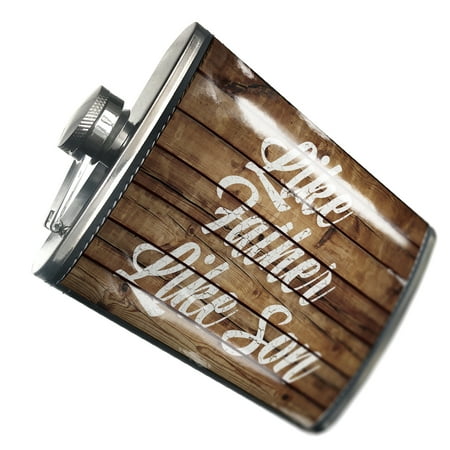 NEONBLOND Flask Painted Wood Like Father Like Son