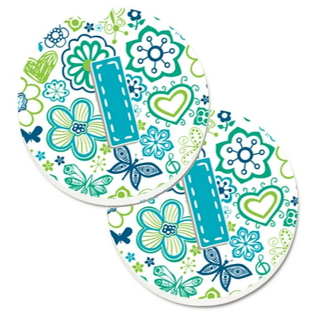 Carolines Treasures CJ2006-ICARC Letter I Flowers and Butterflies Teal Blue Set of 2 Cup Holder Car Coasters Large
Carolines Treasures CJ2006-ICARC Letter I Flowers and Butterflies Teal Blue Set of 2 Cup Holder Car Coasters Large