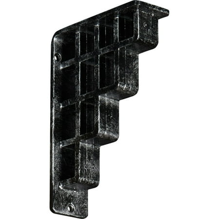 Ekena Millwork 2 W x 5 1/2 D x 8 H Diane Wrought Iron Bracket (Triple center brace) Antiqued Silver
Ekena Millwork 2 W x 5 1/2 D x 8 H Diane Wrought Iron Bracket (Triple center brace) Antiqued Silver