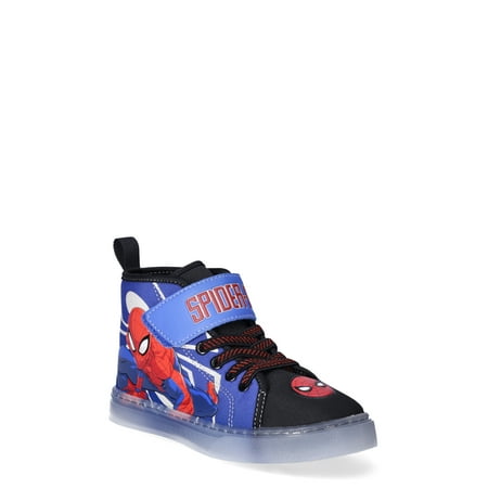 Spiderman Little & Big Boys Lighted Hi Top Sneakers Sizes 10-4