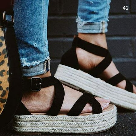 Women Wedges Sandals Open Toe Thick Sole Lightweight Breathable Shoes for Summer 42
Women Wedges Sandals Open Toe Thick Sole Lightweight Breathable Shoes for Summer 42