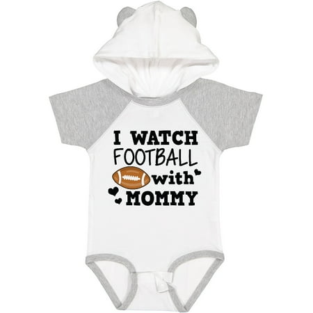 Inktastic I Watch Football with My Mommy Gift Baby Boy Bodysuit