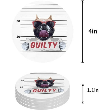 KXMDXA Bad Dog Cute Lovely Set of 8 Round Coaster for Drinks Absorbent Ceramic Stone Coasters Cup Mat with Cork Base for Home Kitchen Room Coffee Table Bar Decor
KXMDXA Bad Dog Cute Lovely Set of 8 Round Coaster for Drinks Absorbent Ceramic Stone Coasters Cup Mat with Cork Base for Home Kitchen Room Coffee Table Bar Decor