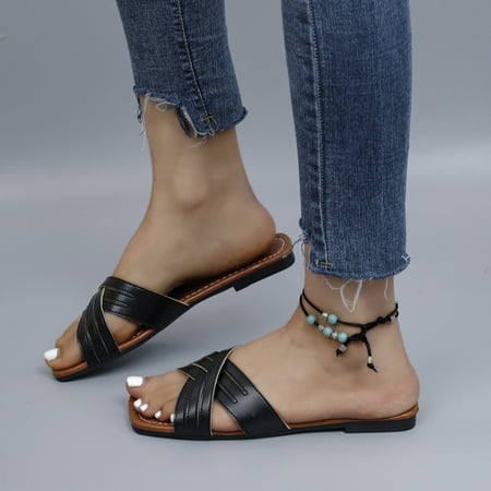 Yzengfg Ladies Summer Simple Solid Colour Soft Leather Flat Bottom Large Size Sandal Slippers Women Denim Sandals 10
Yzengfg Ladies Summer Simple Solid Colour Soft Leather Flat Bottom Large Size Sandal Slippers Women Denim Sandals 10