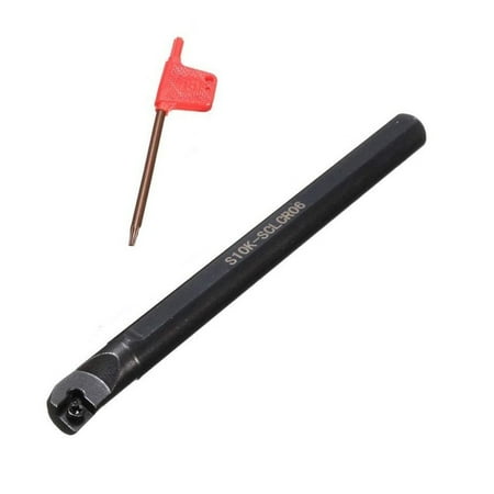 6/7/8/10mm SCLCR06 Turning Tool Lathe Boring Bar & 10x CCMT060204-HM Insert