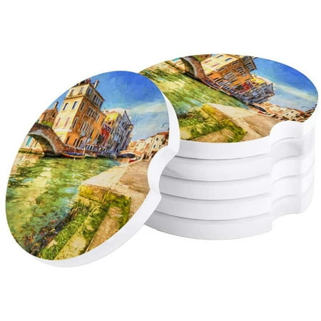 ZHANZZK Venice Cityscape Oil Painting Texture Set of 4 Car Coaster for Drinks Absorbent Ceramic Stone Coasters Cup Mat with Cork Base for Home Kitchen Room Coffee Table Bar Decor
ZHANZZK Venice Cityscape Oil Painting Texture Set of 4 Car Coaster for Drinks Absorbent Ceramic Stone Coasters Cup Mat with Cork Base for Home Kitchen Room Coffee Table Bar Decor