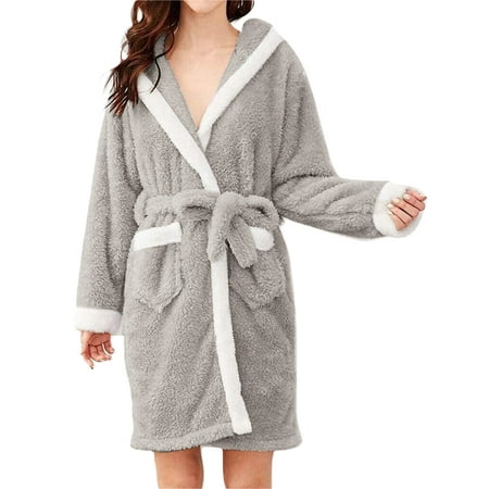 Bomotoo Ladies Soft Sleepwear V Neck Thermal Fleece Robe Loungewear Warm Long Sleeve Sherpa Bathrobe Grey S
Bomotoo Ladies Soft Sleepwear V Neck Thermal Fleece Robe Loungewear Warm Long Sleeve Sherpa Bathrobe Grey S