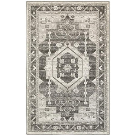 7 ft. 9 in. x 9 ft. 5 in. Matrix Rectangle Area Rug, Stone & Magnet