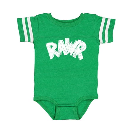 Inktastic Rawr Distressed Text in White Gift Baby Boy or Baby Girl Bodysuit