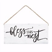 Sentiment Sign-Bless This Nest (6.5 x 3)