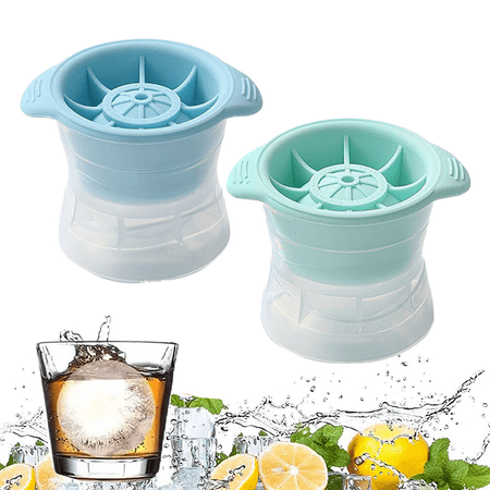 Sphere Ice Molds - Whiskey Ice Ball Mold - Silicone Freezer Press Ice Ball Maker Mold for Large Round Craft Whisky Ice Balls Blue + Green
Sphere Ice Molds - Whiskey Ice Ball Mold - Silicone Freezer Press Ice Ball Maker Mold for Large Round Craft Whisky Ice Balls Blue + Green