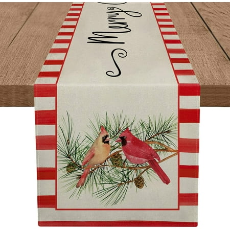 Merry Christmas Table Runner Cardinal Pine Cones Stripe Long TableCloths 13 x 72 Inch Seasonal Winter Xmas Holiday Home Kitchen Dining Table Supplies Party Table Decor
Merry Christmas Table Runner Cardinal Pine Cones Stripe Long TableCloths 13 x 72 Inch Seasonal Winter Xmas Holiday Home Kitchen Dining Table Supplies Party Table Decor