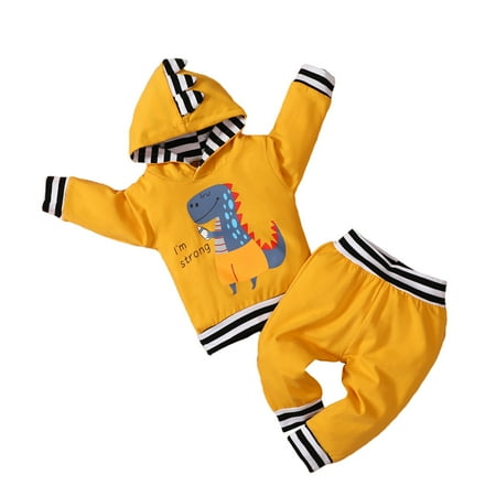 BIZIZA Baby Outfit 2-Piece Winter Hoodie Long Sleeve Feather Cute Striped Pants for 1Y-3Y Kids Yellow 70
BIZIZA Baby Outfit 2-Piece Winter Hoodie Long Sleeve Feather Cute Striped Pants for 1Y-3Y Kids Yellow 70
