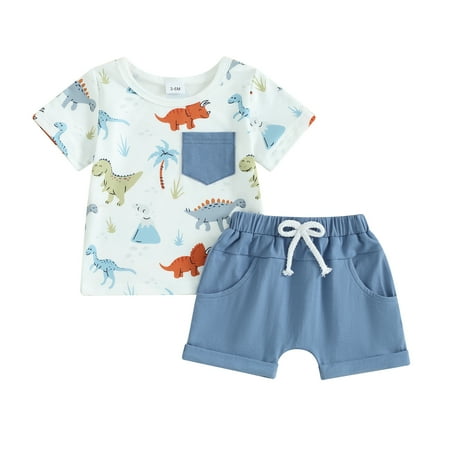 Summer Baby Boy Clothes Newborn Toddler Dinosaur Outfits Cute Short Sleeve T-shirt Casual Infant Boy Shorts Sets
Summer Baby Boy Clothes Newborn Toddler Dinosaur Outfits Cute Short Sleeve T-shirt Casual Infant Boy Shorts Sets
