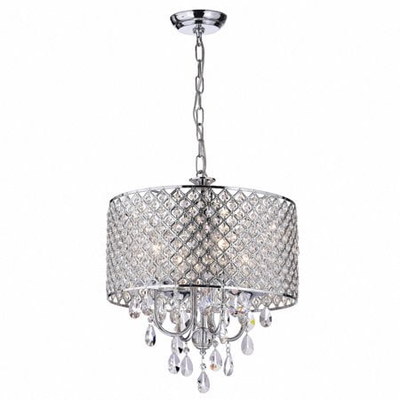 16.93 in. 4-Light Chrome Contemporary Chandelier with High- Qulity Glass Shades
16.93 in. 4-Light Chrome Contemporary Chandelier with High- Qulity Glass Shades