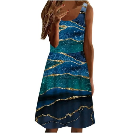 Wedding Guest Dresses for Women Pink Dress for Women Women s Round Neck Fashion Leisure Print Short Sleeve Pullover Midi Waist Dress Dresses for Women Formal Dresses Summer Savings Blue M
Wedding Guest Dresses for Women Pink Dress for Women Women s Round Neck Fashion Leisure Print Short Sleeve Pullover Midi Waist Dress Dresses for Women Formal Dresses Summer Savings Blue M