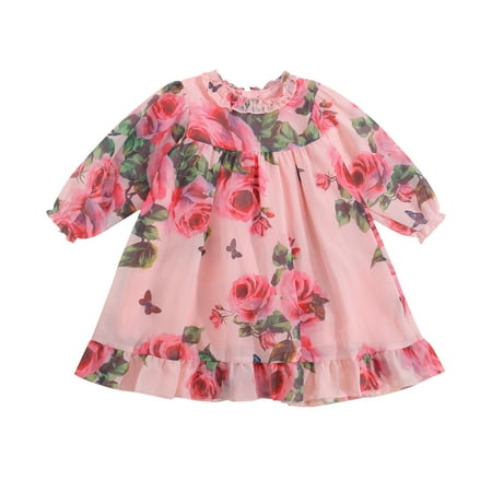 Sunloudy Little Girls Long Sleeve Dress Flounce Round Neck A-line Princess Dress
Sunloudy Little Girls Long Sleeve Dress Flounce Round Neck A-line Princess Dress