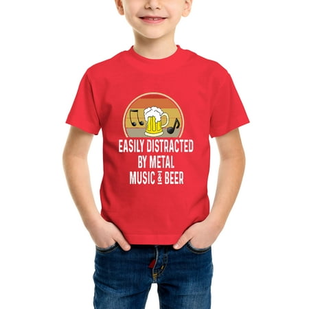 Envmenst Boys Short Sleeve T-Shirt Easily Distracted By Metal Music and Beer Graphic Kids Girls Unisex Cotton Tee Top
Envmenst Boys Short Sleeve T-Shirt Easily Distracted By Metal Music and Beer Graphic Kids Girls Unisex Cotton Tee Top