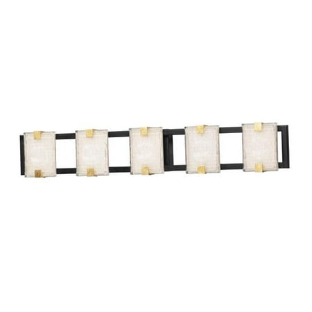 35 in. Radiant Black & Gold Leaf LED Bath Vanity Wall Light 
35 in. Radiant Black & Gold Leaf LED Bath Vanity Wall Light
