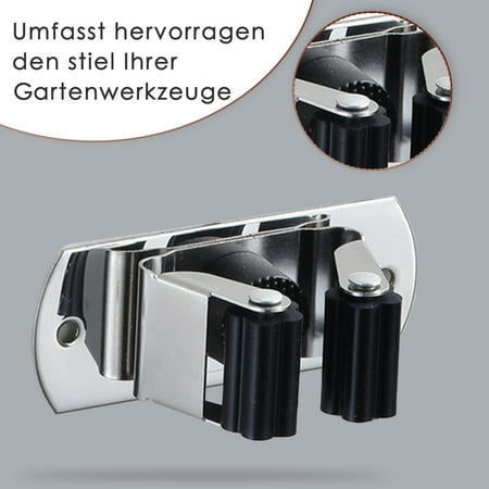 Milexda Tool Holder 304 Stainless Steel Prevents The Mop Holders From Rusting - Reliable Clamping Effect Thanks To Flexible Black Plastic Wheels
Milexda Tool Holder 304 Stainless Steel Prevents The Mop Holders From Rusting - Reliable Clamping Effect Thanks To Flexible Black Plastic Wheels