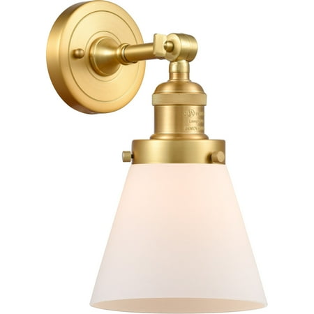 Satin Gold Tone Wall Sconces 6 Wide Steel/Cast Brass/Glass Medium Base LED 1 Light Fixture
Satin Gold Tone Wall Sconces 6 Wide Steel/Cast Brass/Glass Medium Base LED 1 Light Fixture