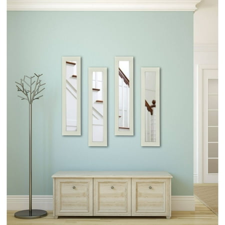 Rayne Glossy White Mirror Panel, Set of 4