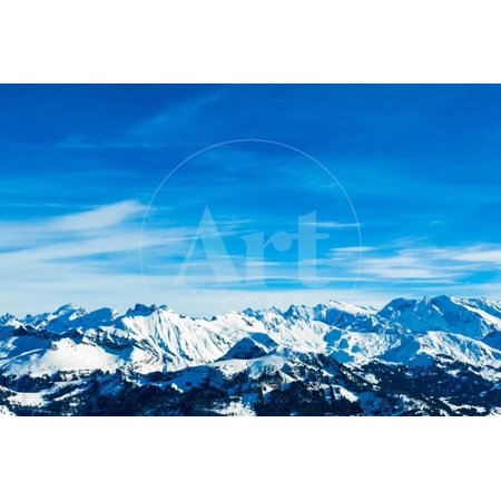 Alps Mountain Landscape. Winter Landscape Print Wall Art By Ewais