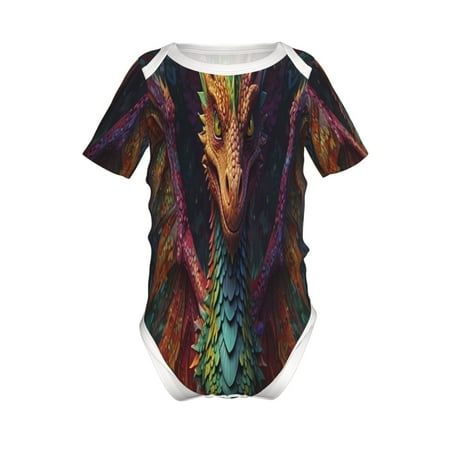 Yiaed Whimsical Dragon Color Cool Print Infant Climbing Short Sleeve Onesie One-Piece Baby Bodysuit Clothes 0-12 Months -6 Months
Yiaed Whimsical Dragon Color Cool Print Infant Climbing Short Sleeve Onesie One-Piece Baby Bodysuit Clothes 0-12 Months -6 Months