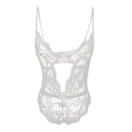Odeerbi Hollow Out Lingerie for Women Solid Erotic Sexy Perspective Sling Slim Bodysuit White
Odeerbi Hollow Out Lingerie for Women Solid Erotic Sexy Perspective Sling Slim Bodysuit White