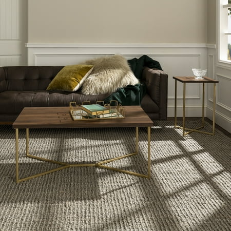 Delacora WE-BDAF42LUX Mod 2 Piece Metal Framed Living Room Contemporary Table Set