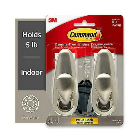 Command Forever Classic Large Metal Wall Hooks Damage Free Hanging Wall Hooks with Adhesive Strips No Tools Double Wall Hooks for Hanging Christmas Decorations 2 Metal Hooks and 4 Command
Command Forever Classic Large Metal Wall Hooks Damage Free Hanging Wall Hooks with Adhesive Strips No Tools Double Wall Hooks for Hanging Christmas Decorations 2 Metal Hooks and 4 Command