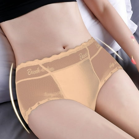 Womens Panties Women Summer Panties Lace Mesh High Waist Ultra Thin Belly Ice Silk Briefs Beige L
Womens Panties Women Summer Panties Lace Mesh High Waist Ultra Thin Belly Ice Silk Briefs Beige L