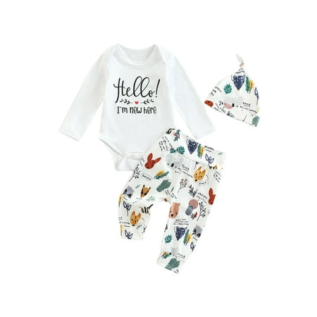 Xingqing 0-18M Newborn Infant Baby Girls Boy Outfits Long Sleeve Letter Print Romper Animal Print Pants Hat White 3-9 Months
Xingqing 0-18M Newborn Infant Baby Girls Boy Outfits Long Sleeve Letter Print Romper Animal Print Pants Hat White 3-9 Months