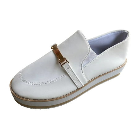 Solid color Casual shoes for Women Ladies Shoes Low Top Platform Platform Heel Slip On Casual Shoes Women casual shoes PU White
Solid color Casual shoes for Women Ladies Shoes Low Top Platform Platform Heel Slip On Casual Shoes Women casual shoes PU White