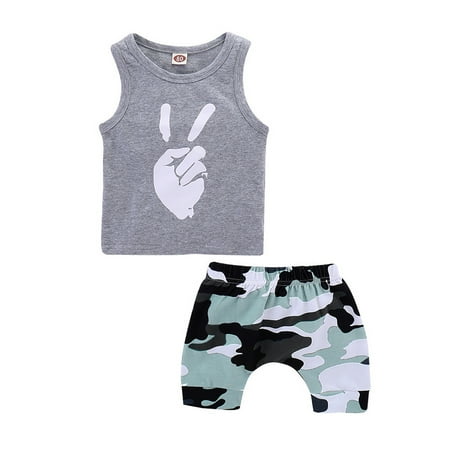 Vest Shirt T Baby Kids Boys Outfits Camouflage Toddler Shorts Tops Set Boys Outfits&Set
Vest Shirt T Baby Kids Boys Outfits Camouflage Toddler Shorts Tops Set Boys Outfits&Set