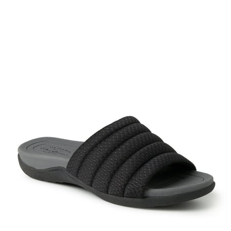 Dearfoams Womens Low Foam Slide Sandal