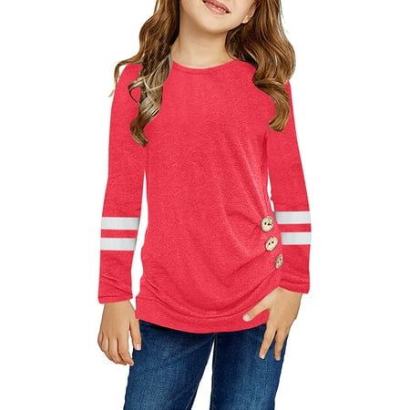 Fsqjgq Toddler Girl Shirt Kids Little Girls Tunic Tops Crewneck Ultra Soft Solid Color Long Sleeve Striped Comfortable Casual with Side Buttons Blouse T Shirt Kids Tees Cotton Red Xl
Fsqjgq Toddler Girl Shirt Kids Little Girls Tunic Tops Crewneck Ultra Soft Solid Color Long Sleeve Striped Comfortable Casual with Side Buttons Blouse T Shirt Kids Tees Cotton Red Xl