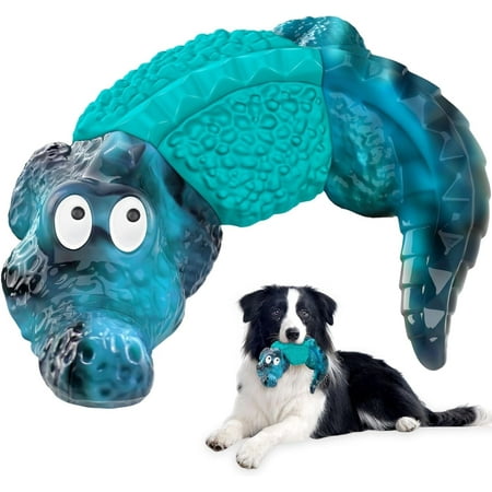Pet Deluxe Dog Toys for Super Aggresive Chewers Indestructible Interactive Tough Dog Chew Crocodile Toy Heavy Duty Durable Toys Teeth Cleaning for Large Medium Dogs
