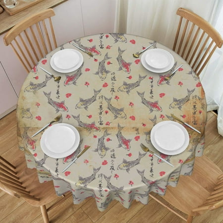 Tablecloth Japanese Style Pattern Background Table Cloth For Circular Tables Waterproof Resistant Picnic Table Covers For Kitchen Dining/Party
Tablecloth Japanese Style Pattern Background Table Cloth For Circular Tables Waterproof Resistant Picnic Table Covers For Kitchen Dining/Party