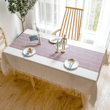 Homeex Home Simple Fabric Striped Tassel Chinese Cotton Linen Tablecloth Purple 140x220cm
Homeex Home Simple Fabric Striped Tassel Chinese Cotton Linen Tablecloth Purple 140x220cm