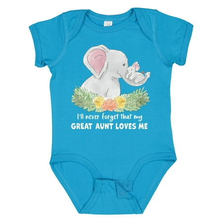 Inktastic I ll Never Forget That My Great Aunt Loves Me Cute Elephants Gift Baby Boy or Baby Girl Bodysuit
Inktastic I ll Never Forget That My Great Aunt Loves Me Cute Elephants Gift Baby Boy or Baby Girl Bodysuit