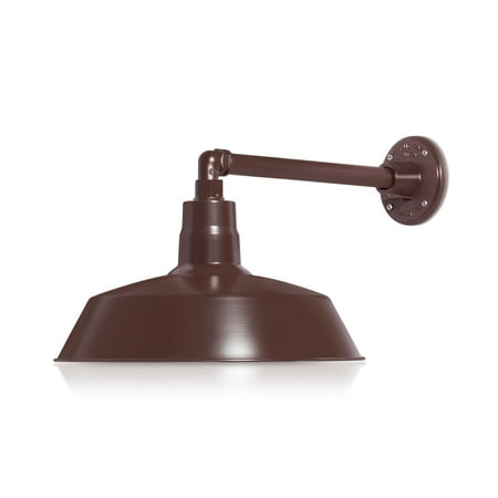 14in. Architectural Bronze Outdoor Gooseneck Barn Light Fixture With 13in. Long Extension Arm - Wall Sconce Farmhouse Vintage Antique Style - UL Listed - 9W 900lm A19 LED Bulb (5000K Cool White)
14in. Architectural Bronze Outdoor Gooseneck Barn Light Fixture With 13in. Long Extension Arm - Wall Sconce Farmhouse Vintage Antique Style - UL Listed - 9W 900lm A19 LED Bulb (5000K Cool White)