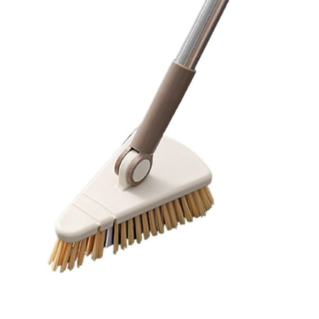 VALINK Tile Floor Scrub Brush Triangular & Bendable Design Stiff Bristle Grout and Corner Scrubber