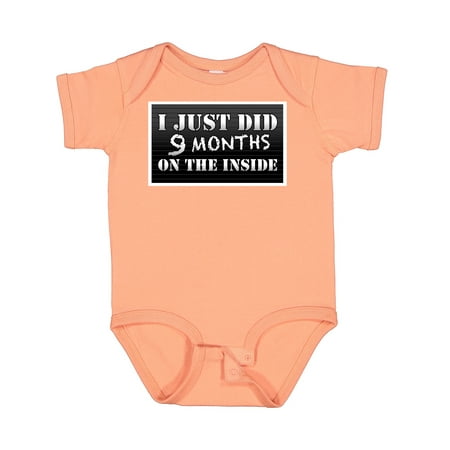 Inktastic 9 Months on the Inside Gift Baby Boy or Baby Girl Bodysuit