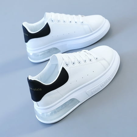 Women‘s Lace-Up Thick-soled Skate Shoes Casual Low Top Sneaker Women‘s Footwear