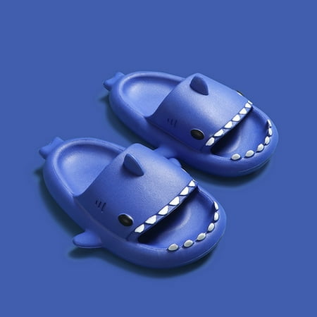 Boys Girls And Children Cartoon Shark Soft Sandals And Sandals Slippers