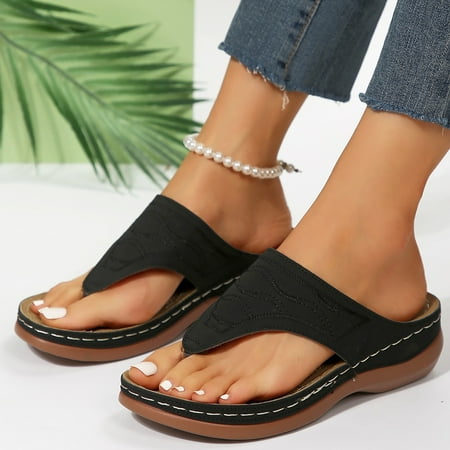 YOUSNH Ladies Summer Wedges Women Flip Flops Bohemian Sandals Fashion Slippers Beach Shoes Beach Sandals for Woman Black 6.5(37)
YOUSNH Ladies Summer Wedges Women Flip Flops Bohemian Sandals Fashion Slippers Beach Shoes Beach Sandals for Woman Black 6.5(37)