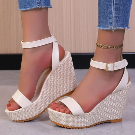 uikmnh Women Shoes Women s Summer Non Slip Solid Color Buckle Strap Wedges Beach Open Toe Breathable Sandals Shoes Beige 7
uikmnh Women Shoes Women s Summer Non Slip Solid Color Buckle Strap Wedges Beach Open Toe Breathable Sandals Shoes Beige 7